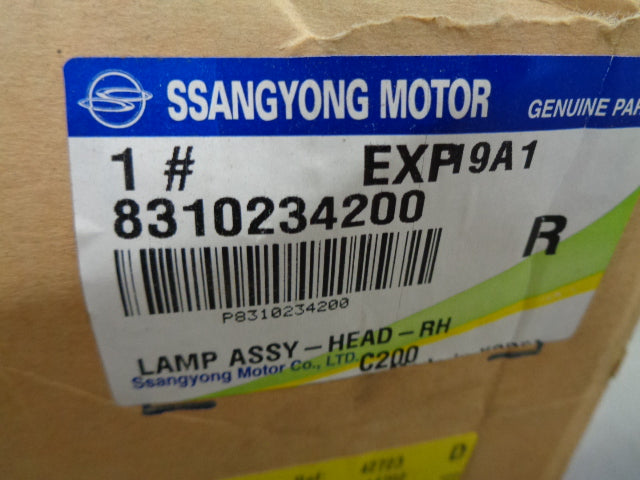Ssangyong Actyon Right Hand Head Light New Part
