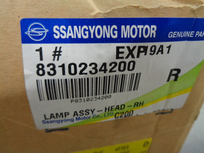 Ssangyong Actyon Right Hand Head Light New Part