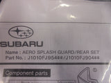 Subaru Impreza Sedan MY12-MY15 Genuine Rear Areo Mud Flap Set New Part