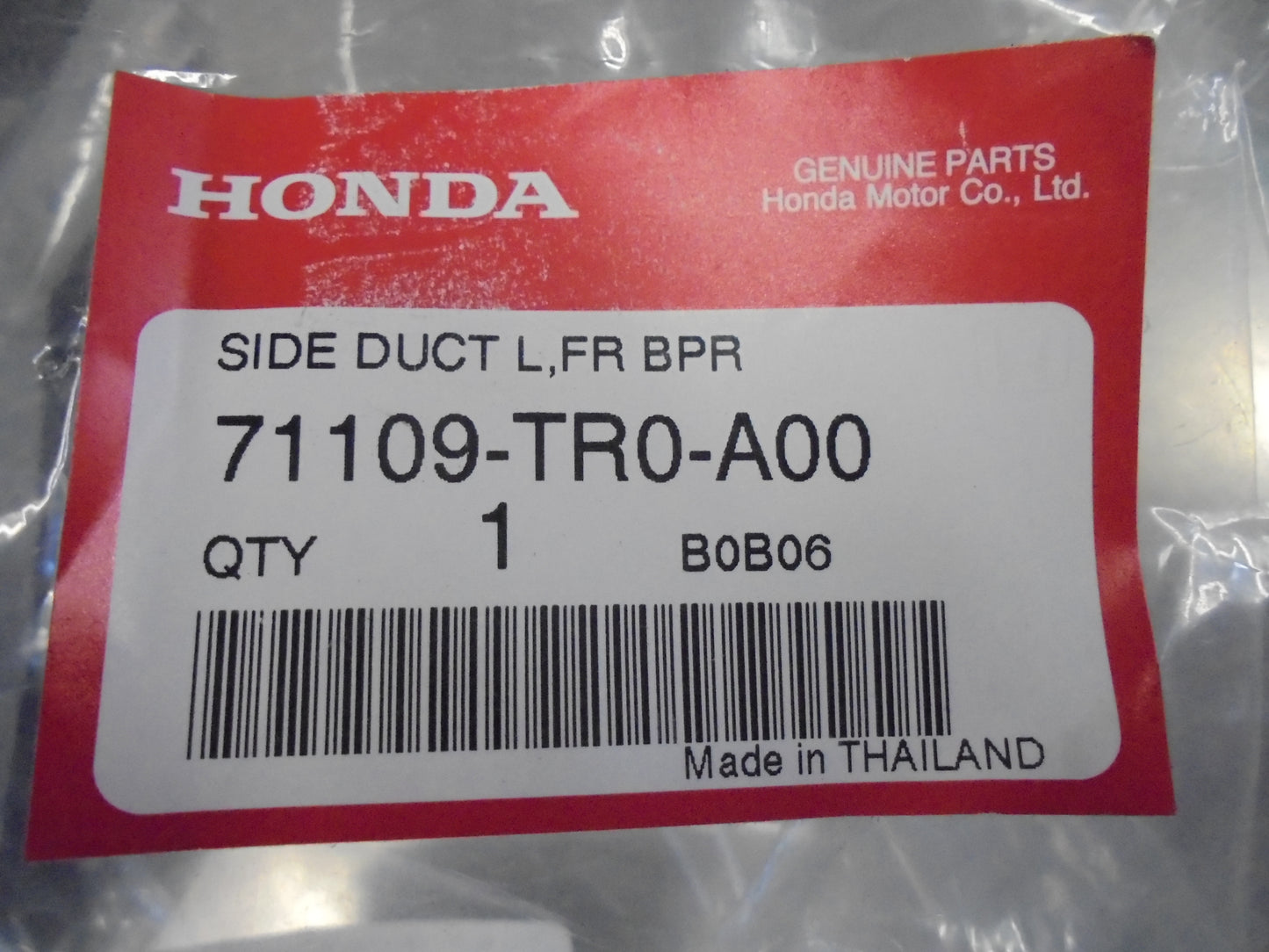 Honda Civic Genuine Left Hand Air Duct Side Shield New Part