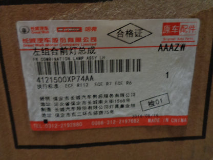 Great Wall V240 Genuine Left Hand Head Light New Part