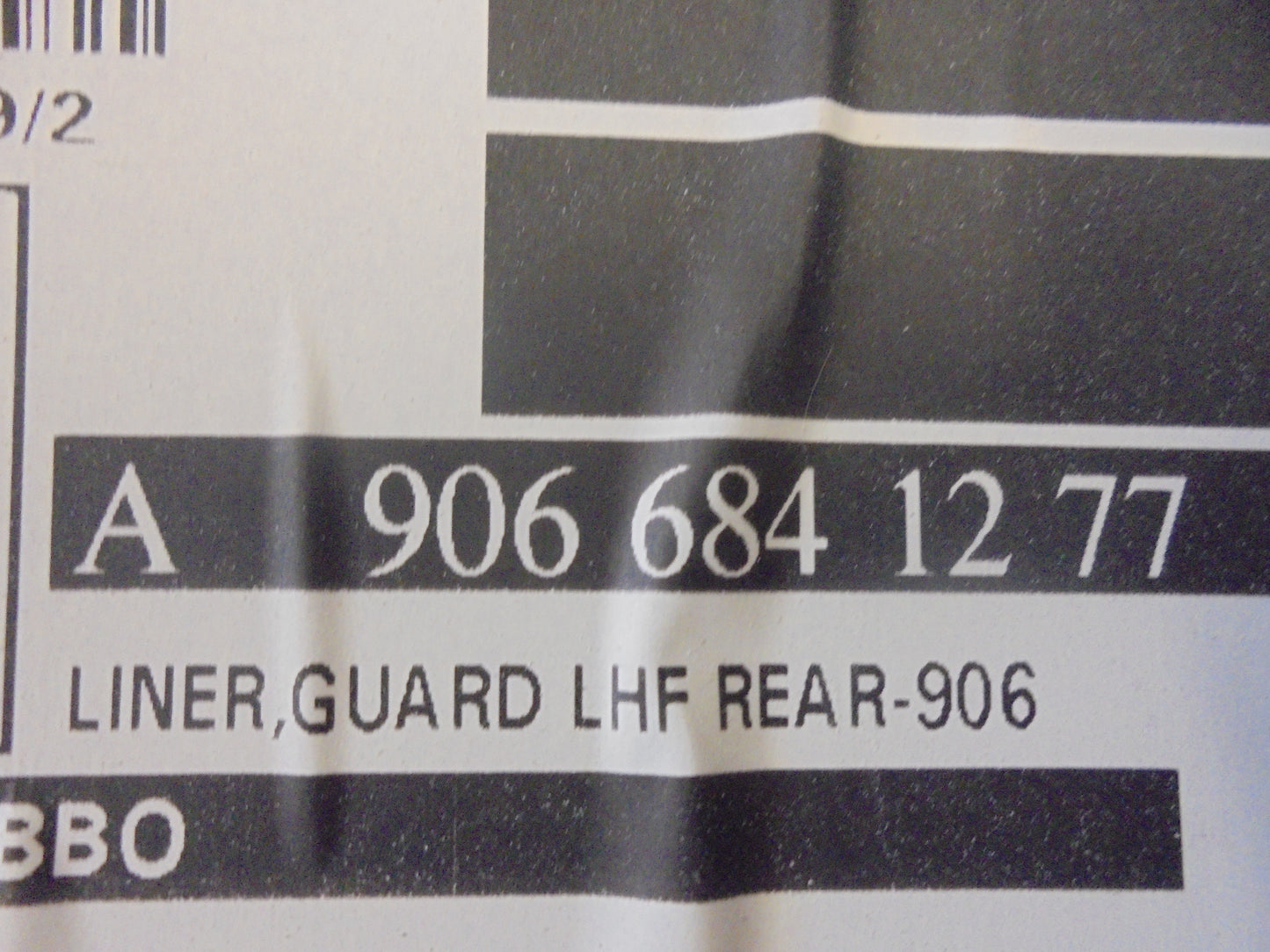 Mercedes Benz Sprinter 906 Genuine Front Left (Passenger) Inner Guard New Part