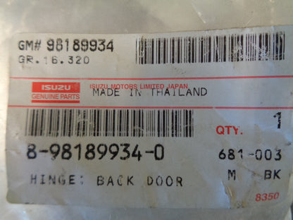 Isuzu MU-X Genuine Back Door Right Hinge New Part