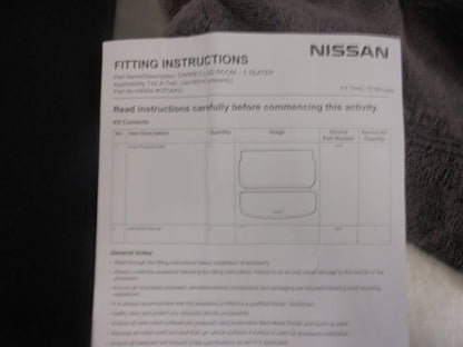Nissan T32 X-Trail Genuine Rear Protection Carpet New Part
