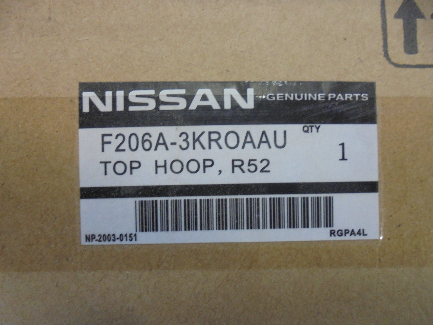 Nissan R52 Pathfinder Genuine Nudge Bar Top Hoop New Part