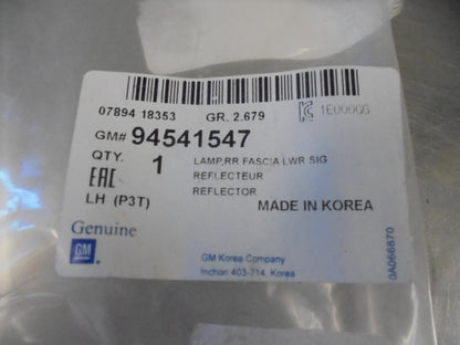 Holden Barina Genuine Left Hand Rear Side Fascia Signal Lamp New Part