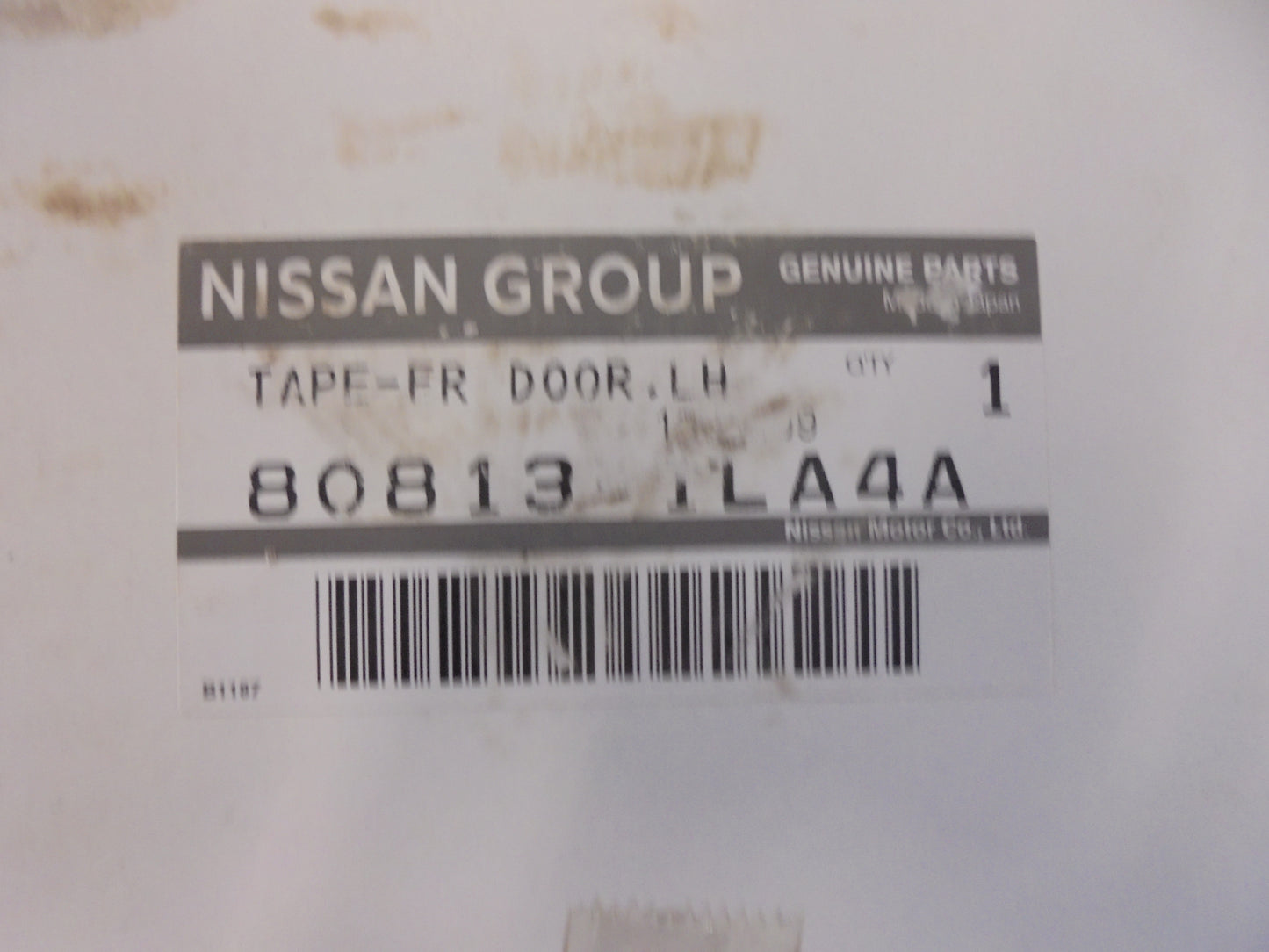 Nissan Y62 Patrol Genuine Left Hand Front Door Tape New Part