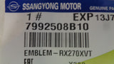 Ssangyong Rexton Genuine Rear Emblem Sticker New Part