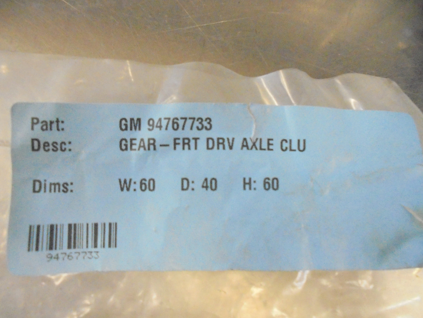 Holden RG Colorado Genuine Front Drive Axle Clu Gear New Part