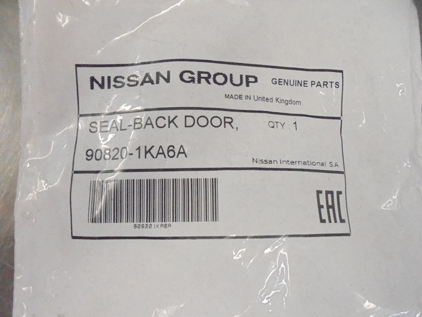 Nissan Juke Genuine Back Door Seal New Part