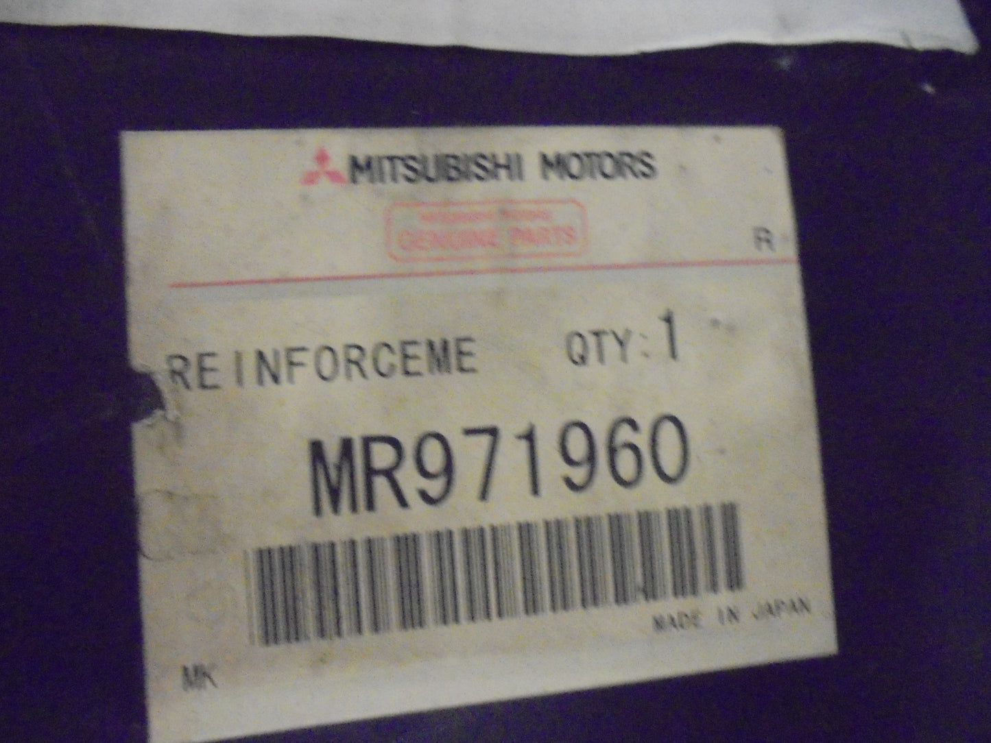 Mitsubishi OutLander Genuine Front Bumper Reinforcement New Part