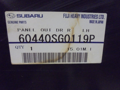 Subaru Genuine Left Hand Rear Door Skin New Part