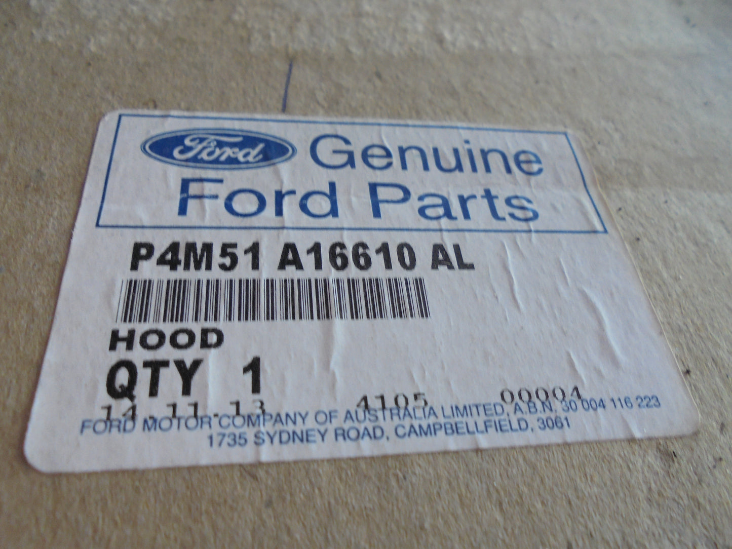 Ford Focus II 1.6TDI Genuine Bonnet (Repairable Damage) New Part