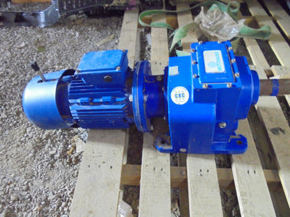 Motovario Helical Gear Reducer H Series Cast Iron Gearbox And Electric Motor New Part