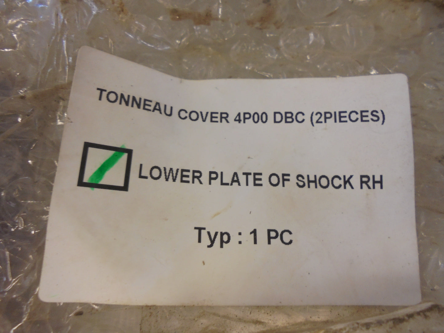 Hard Lid Lower Plate Of  Shock Both Left And right New Part