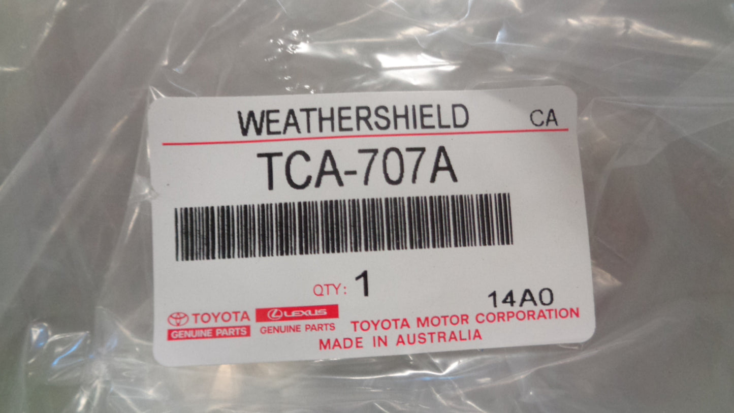 Toyota 70 Series Landcruiser Workmate Genuine Weathershield Set New Part