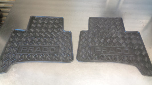 Toyota Prado 120 Series Genuine Rear Rubber Floor Mat Set New Part