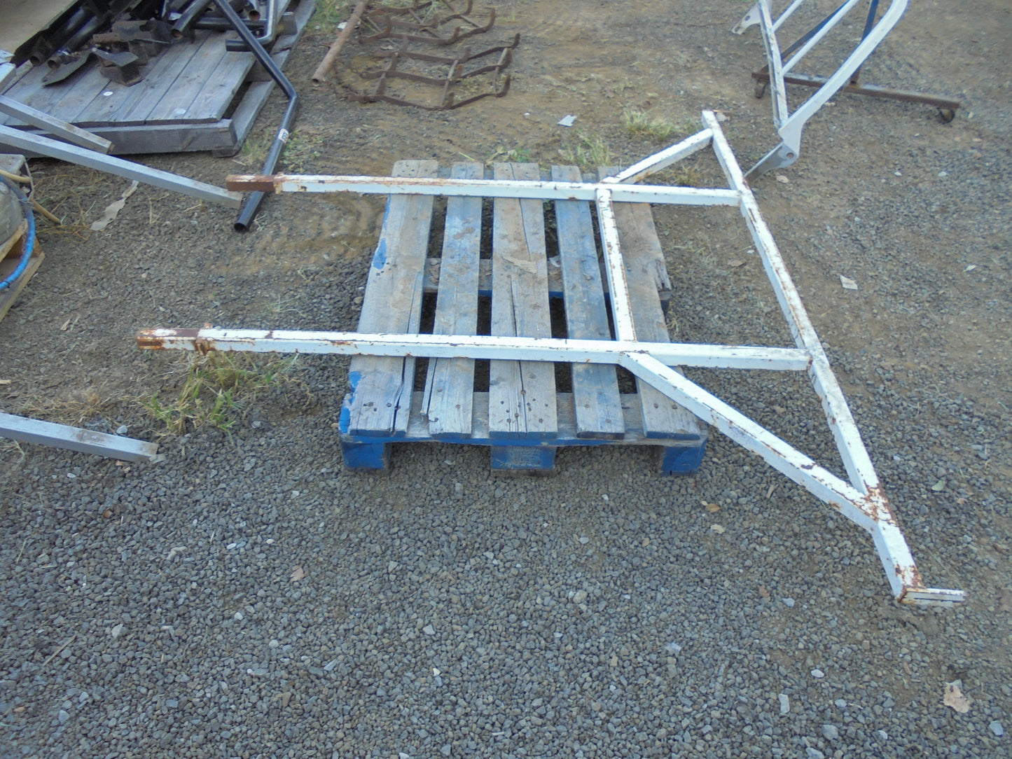 White Rear Steel Ladder Rack VGC Used Part