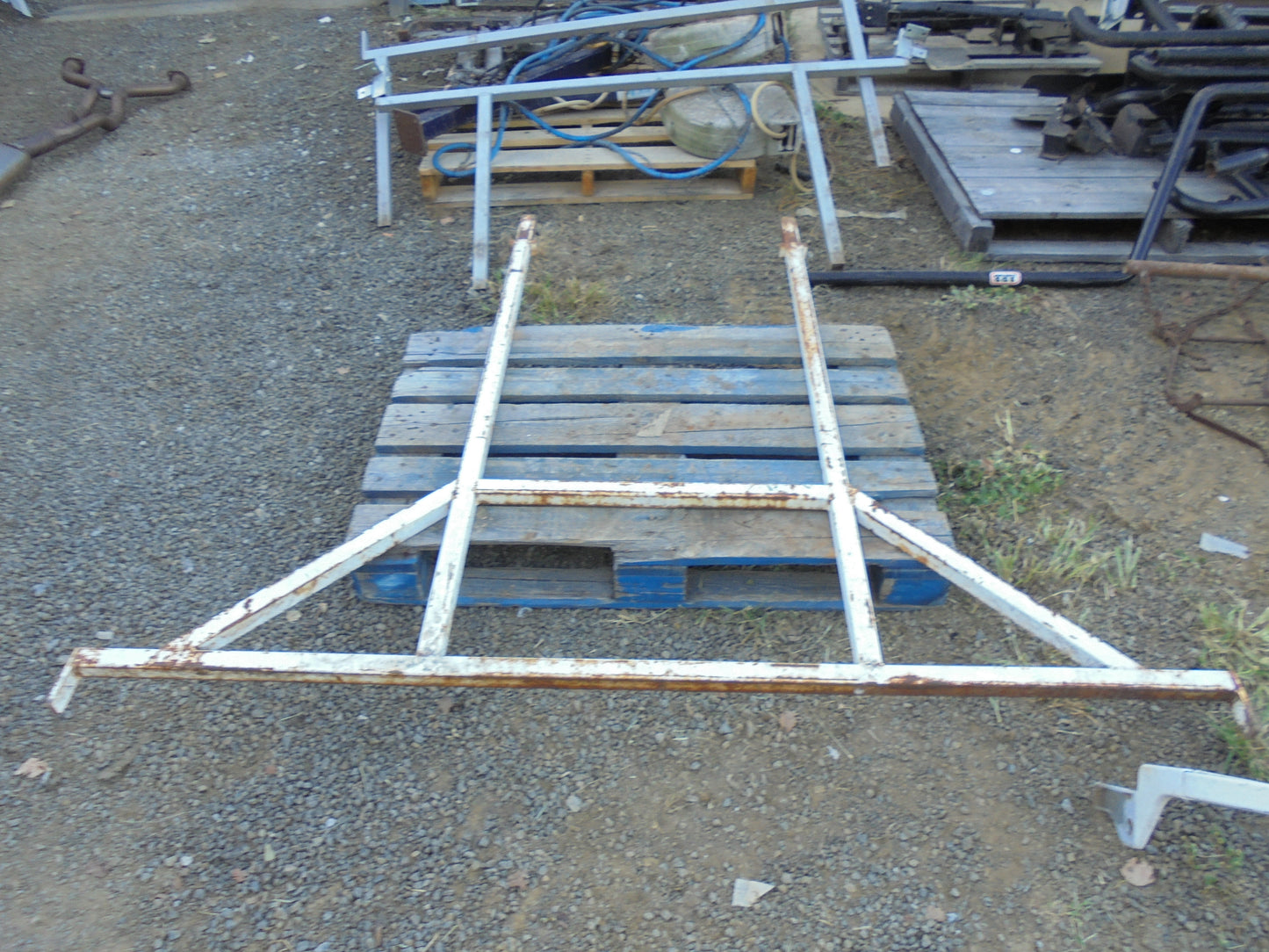 White Rear Steel Ladder Rack VGC Used Part