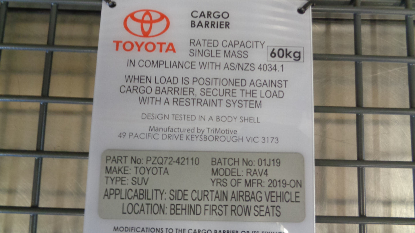 Toyota RAV4 Genuine Front Mount Cargo Barrier New Part