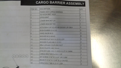 Toyota RAV4 Genuine Front Mount Cargo Barrier New Part