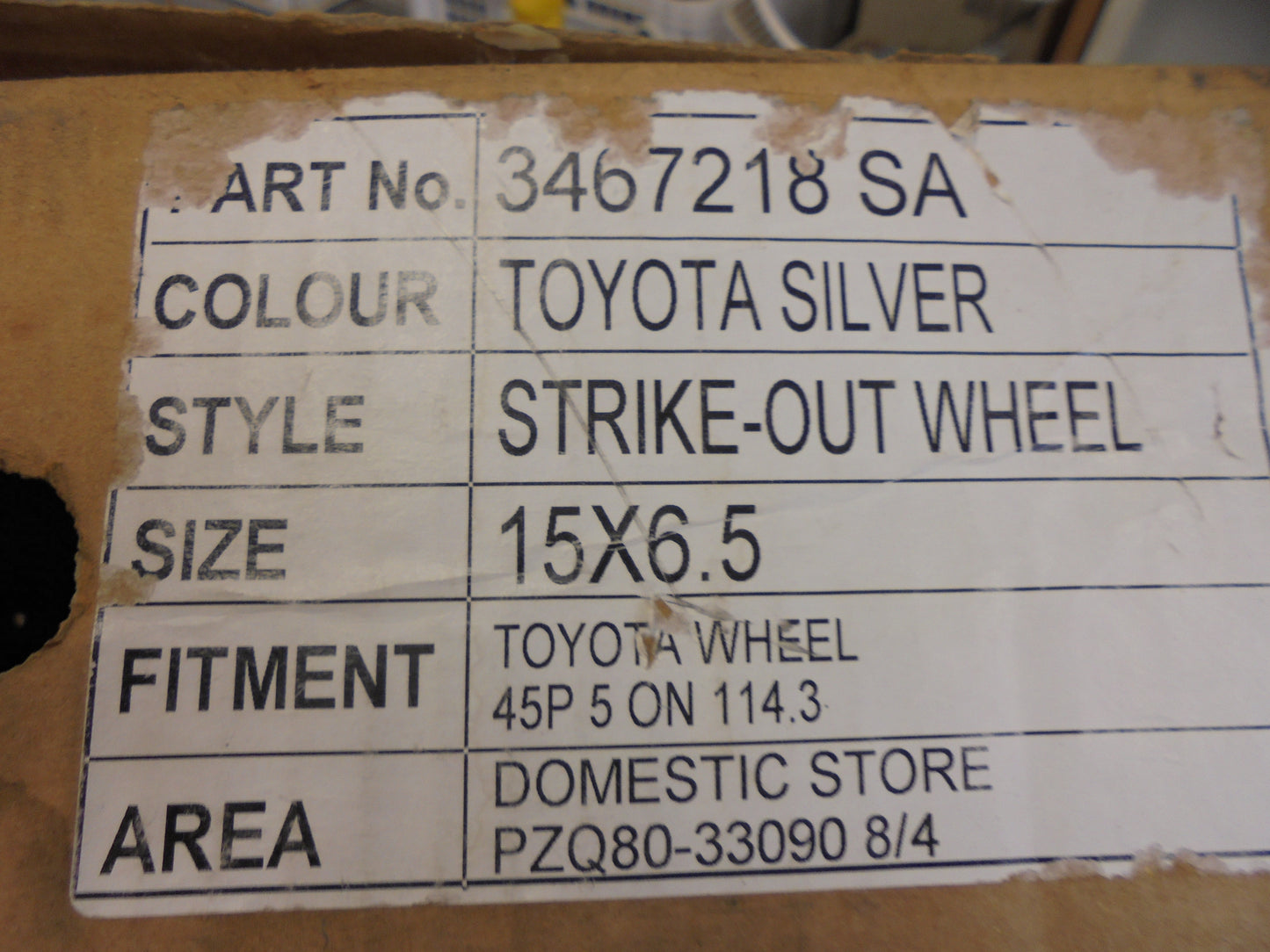 Toyota Camry Genuine 15x6.5 Strike-Out Alloy Wheel New Part