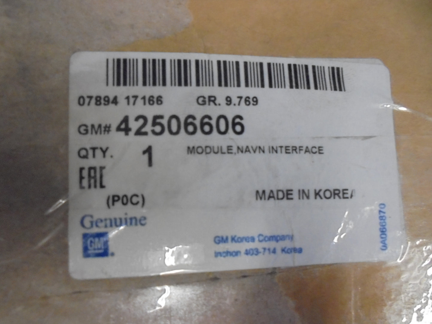 Holden Captiva 7 Genuine Car Stereo With Sat Nav 9 Inch Screen New Part