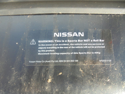 Nissan Navara D23 NP300 Genuine front sports bar Black Used Part