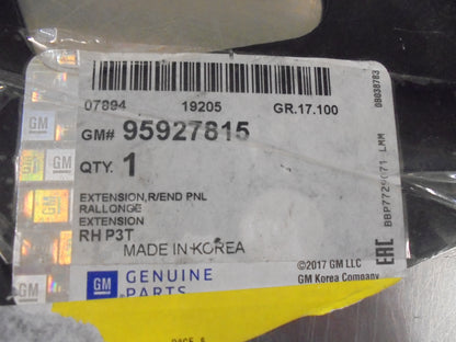 Holden Trax Genuine Right Hand Rear End Panel Extension New Part
