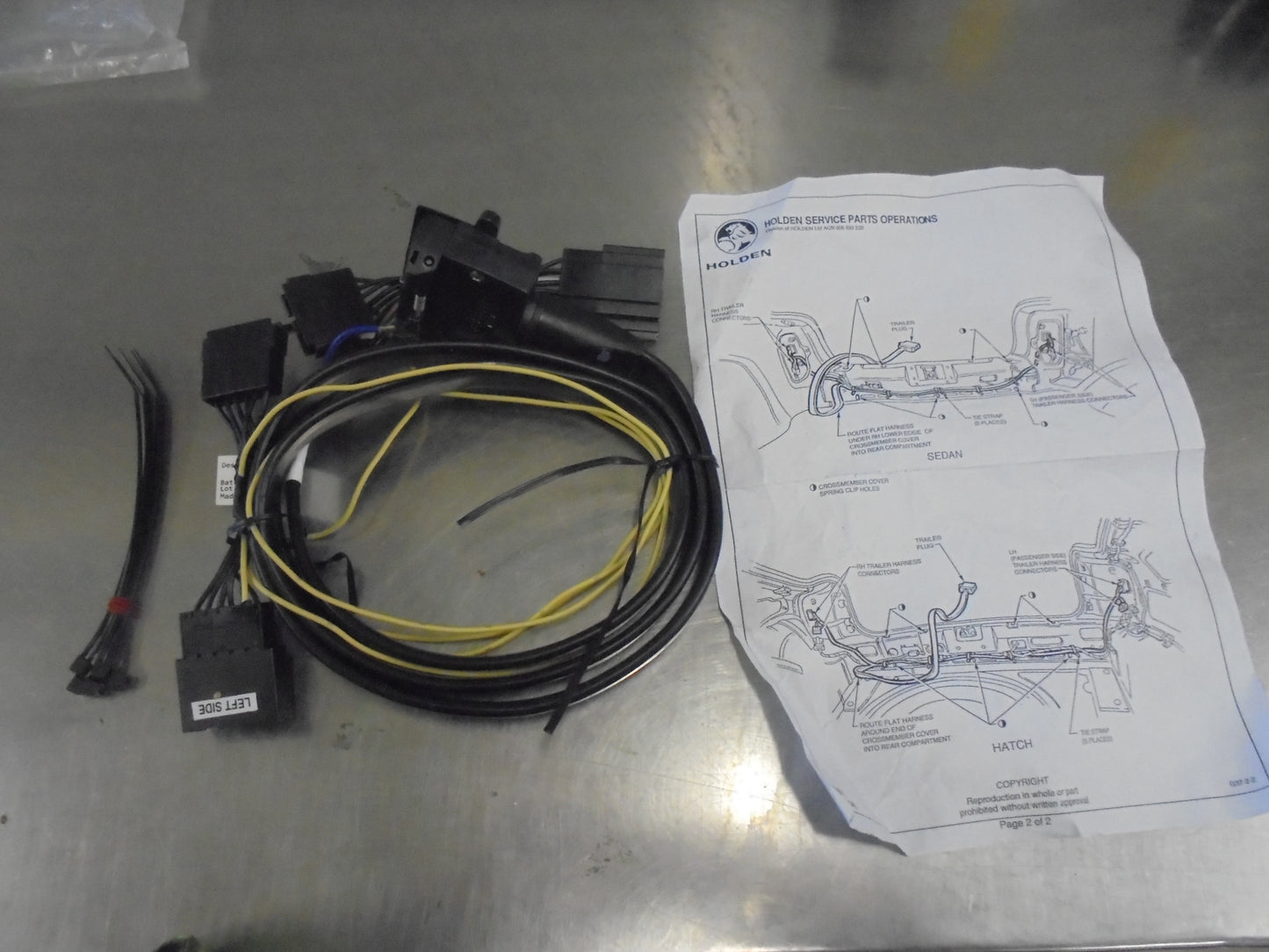 Holden TS Astra Genuine Trailer Wiring Harness 7 Pin Flat Plug New Part