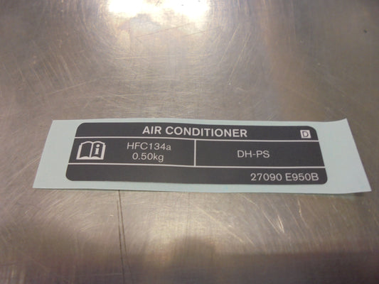 Nissan NP300 Navara Genuine Air Conditioning label New Part