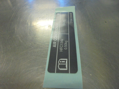 Nissan NP300 Navara Genuine Air Conditioning label New Part