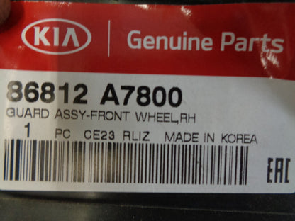 Kia Cerato Genuine Right Hand Front Inner Wheel Guard New Part