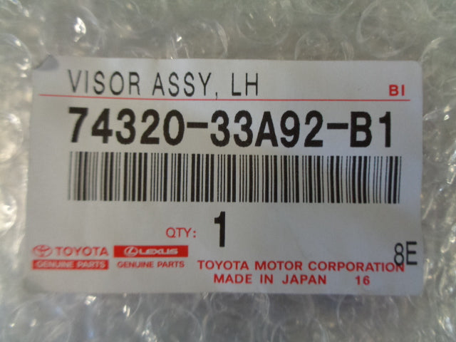 Toyota Camry Genuine Left Hand Sun Visor New Part