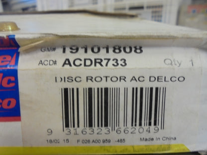 AcDelco Front Rotor Suitable For Toyota Camry New Part