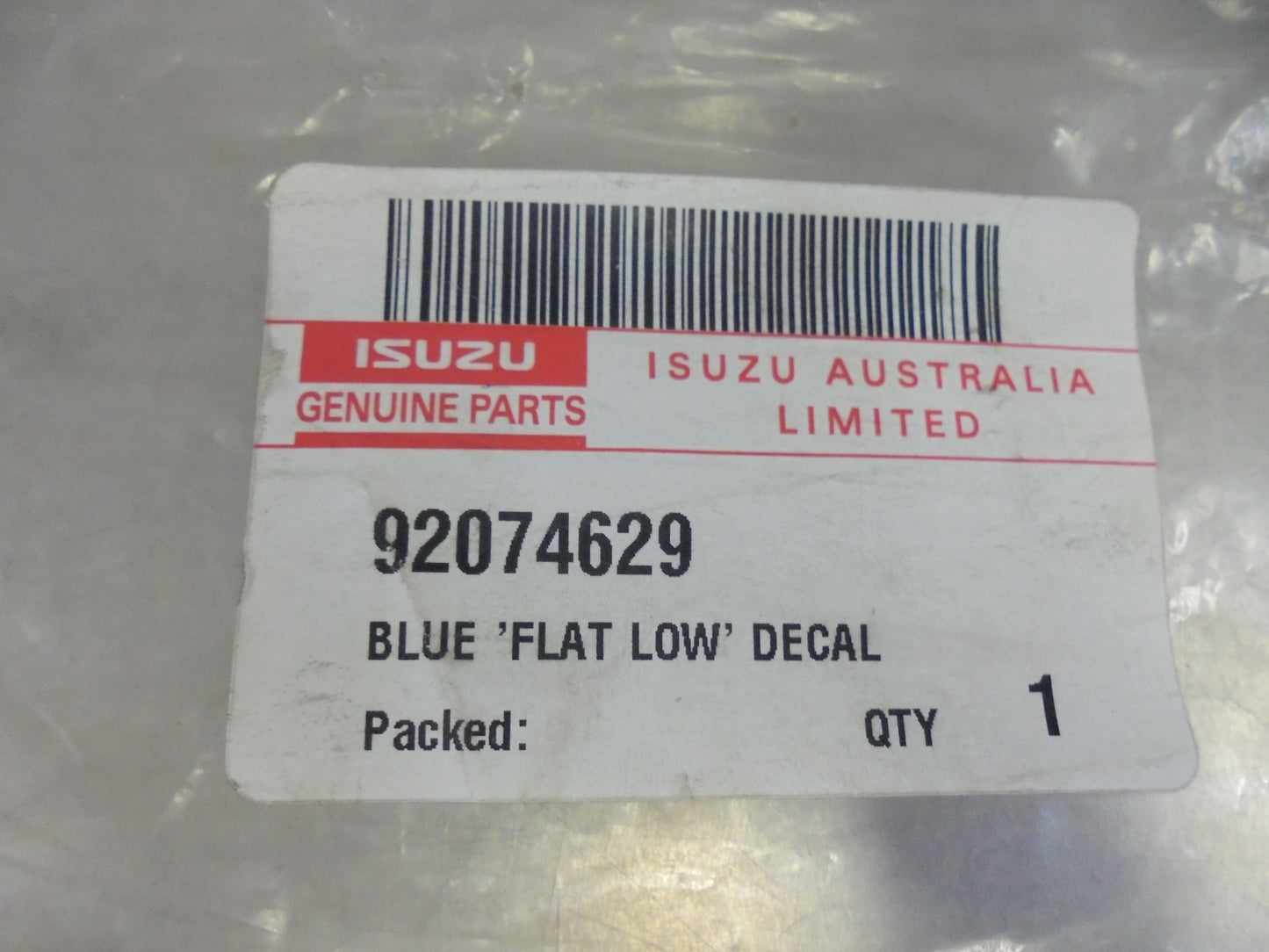 Isuzu NKR-200 Flat low Genuine Log New Part