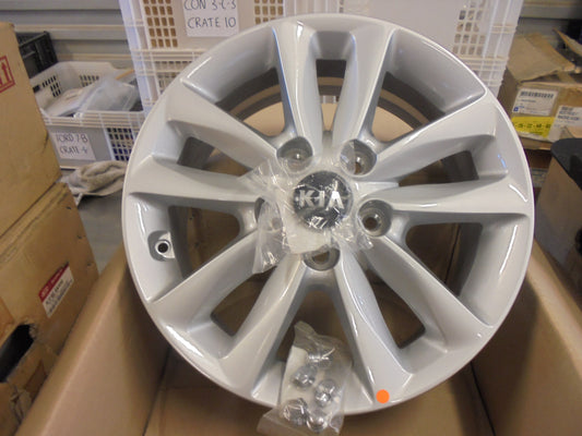Kia Cerato Genuine Set 4 Alloy Wheels With Center Cap And Wheel Nuts New Part