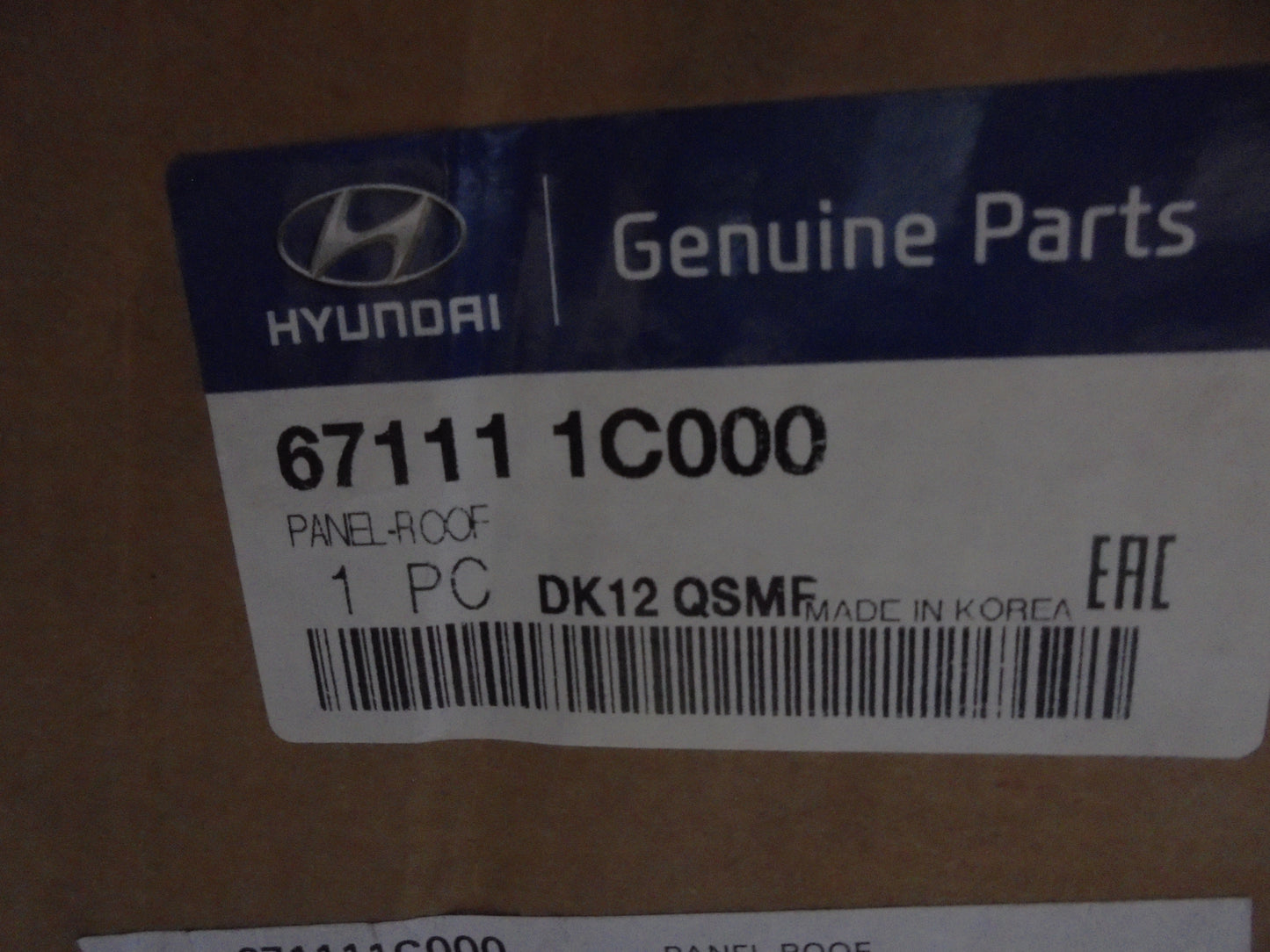 Hyundai Getz Genuine Roof Panel New Part