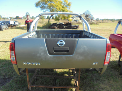 Nissan Navara ST dual cab tub Dark Grey in colour with alloy roll bar