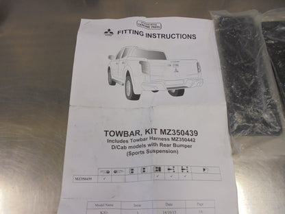 Mitsubishi MQ Triton Genuine Tow Bar Fitting Kit With Rear Bumper New Part
