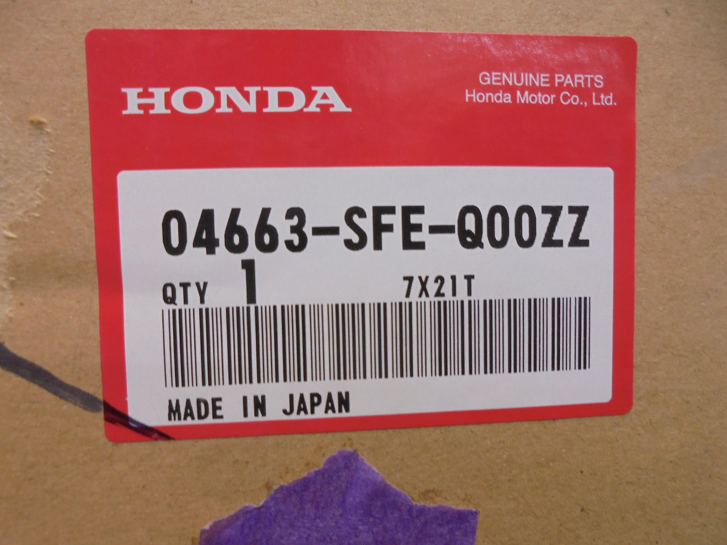 Honda Odyssdy Genuine Rear Beaver Panel New Part