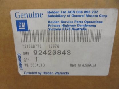 Holden WM/WN Statesman Genuine Boot Lid Carpet New Part