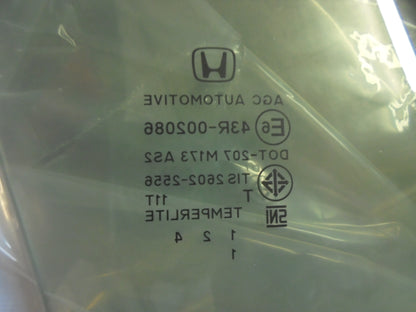 Honda Accord Genuine Left Hand Rear Door Glass New Part
