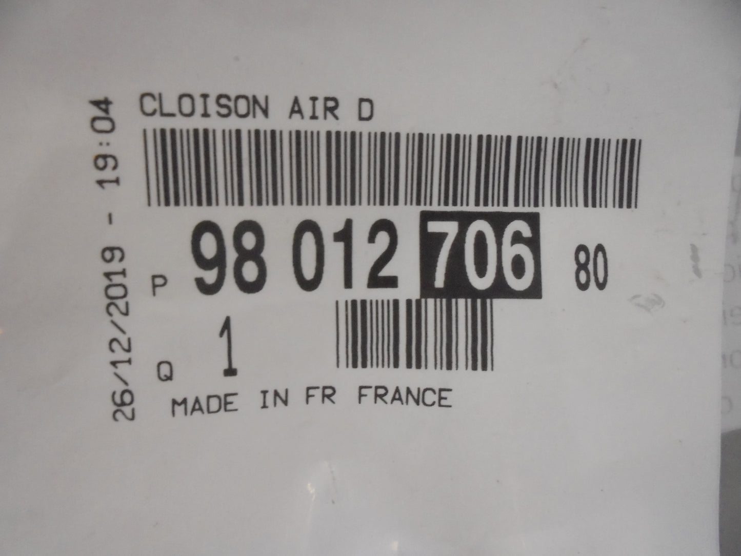 Peugeot 308 Genuine Right Hand Side Protector Weather New Part