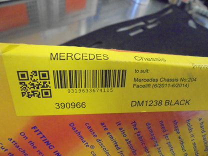 Shevron Dash Mat Black Coal Suits Mercedes Benz C-Class Sedan And Wagon New Part