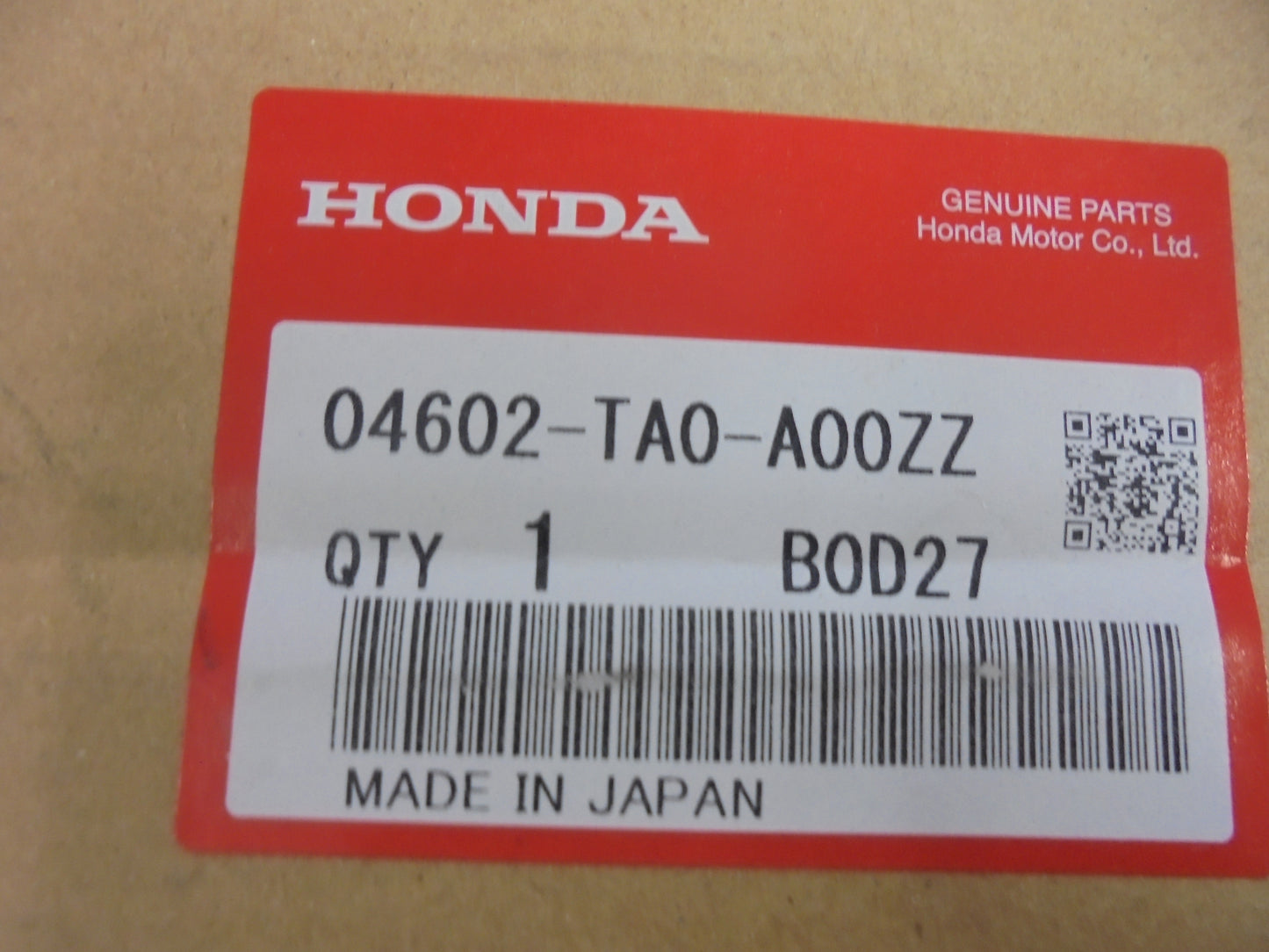 Honda Accord Genuine Front Bulk Head Center Upper New Part