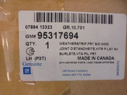 Holden Trax Genuine Left Hand Front Weather strip New Part