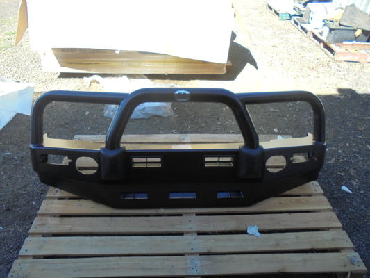 ECB Alloy Bull Bar Black Ripple Powder Coat Finish Suits RA Rodeo-Isuzu D-Max New Part