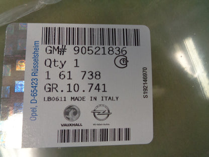 Holden TS Astra Genuine Right Hand Rear Door Fixed Window Glass New Part