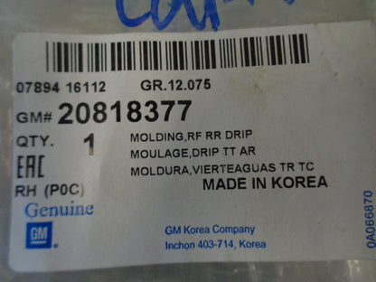 Holden Captiva Genuine Right Hand Rear Roof Moulding New Part